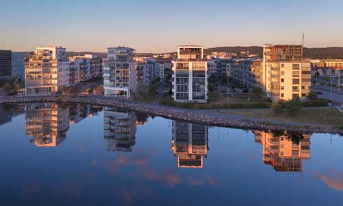 Stadsbild av Värnamo/Jönköping
