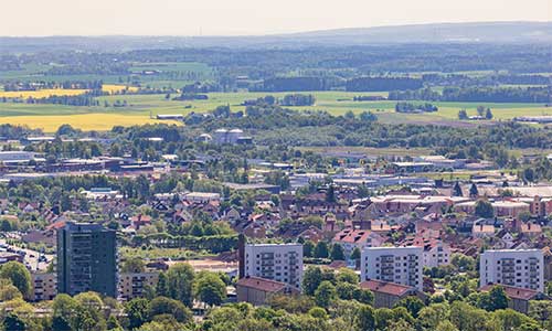 Cityscape of Skövde